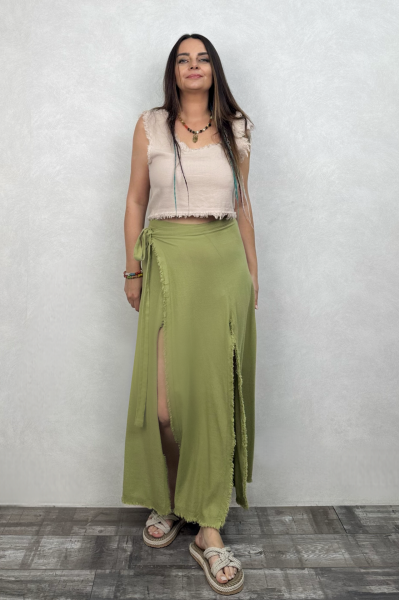 Natura Anvelop Pareo Etek Sage Green -Yeşil