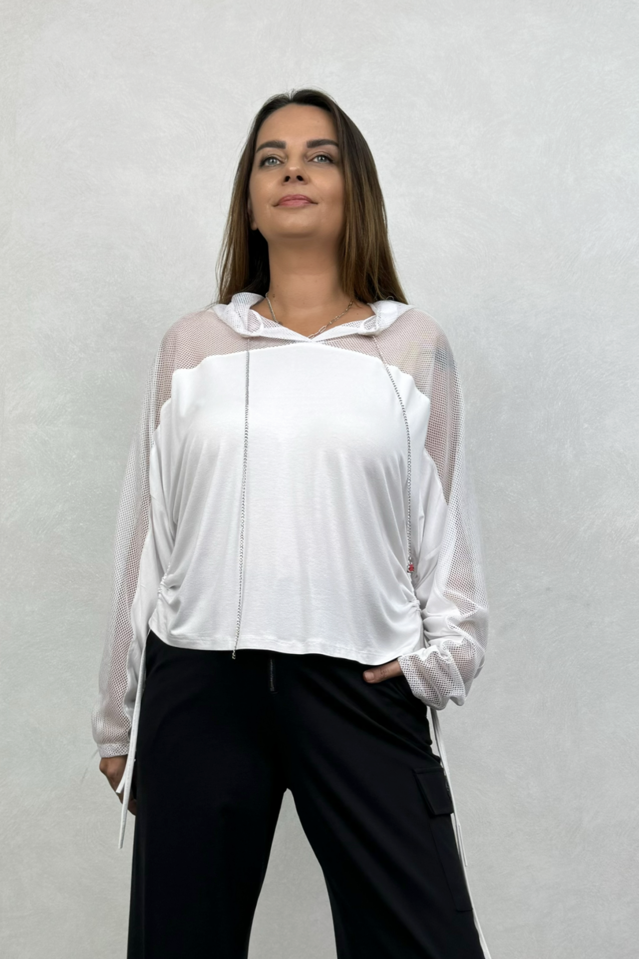 Lamante Rudy File Detaylı Bluz - Beyaz