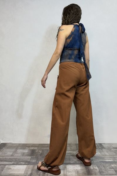 Mia Parçalı Pantolon - Taba