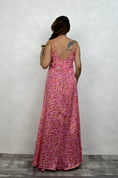 Sueno İpek Elbise - Pembe Dalga
