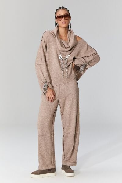 Lamante Rox Triko Pantolon - Mocha