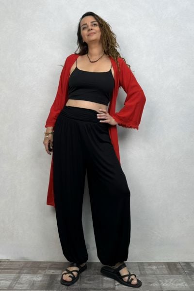 Soly Nature Müslin Bolero Bluz Barbados Cherry - Vişne