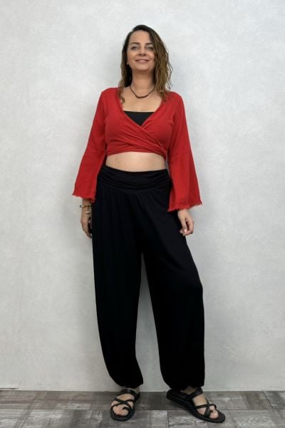 Soly Nature Müslin Bolero Bluz Barbados Cherry - Vişne