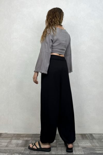Soly Nature Müslin Bolero Bluz Dark Grey - Antrasit