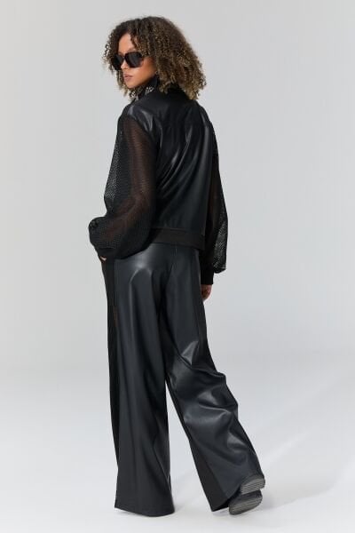 Lamante Vena Tasarım Pantolon - Siyah