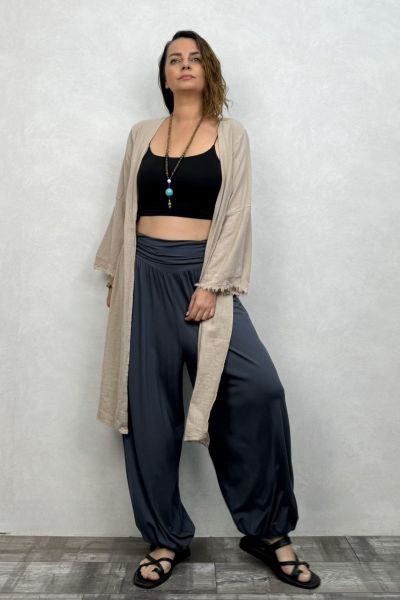 Soly Nature Müslin Bolero Bluz - Bej