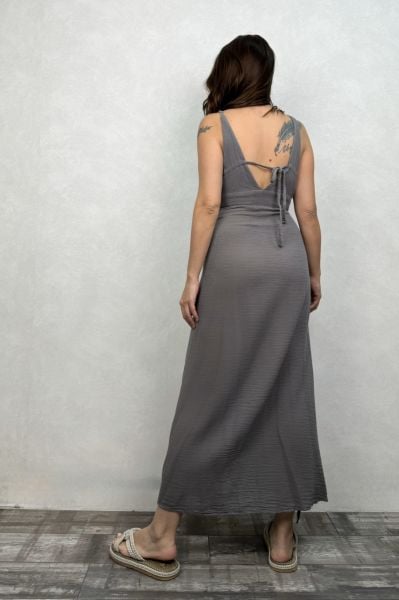Afro Kaftan Elbise Dark Grey - Antrasit