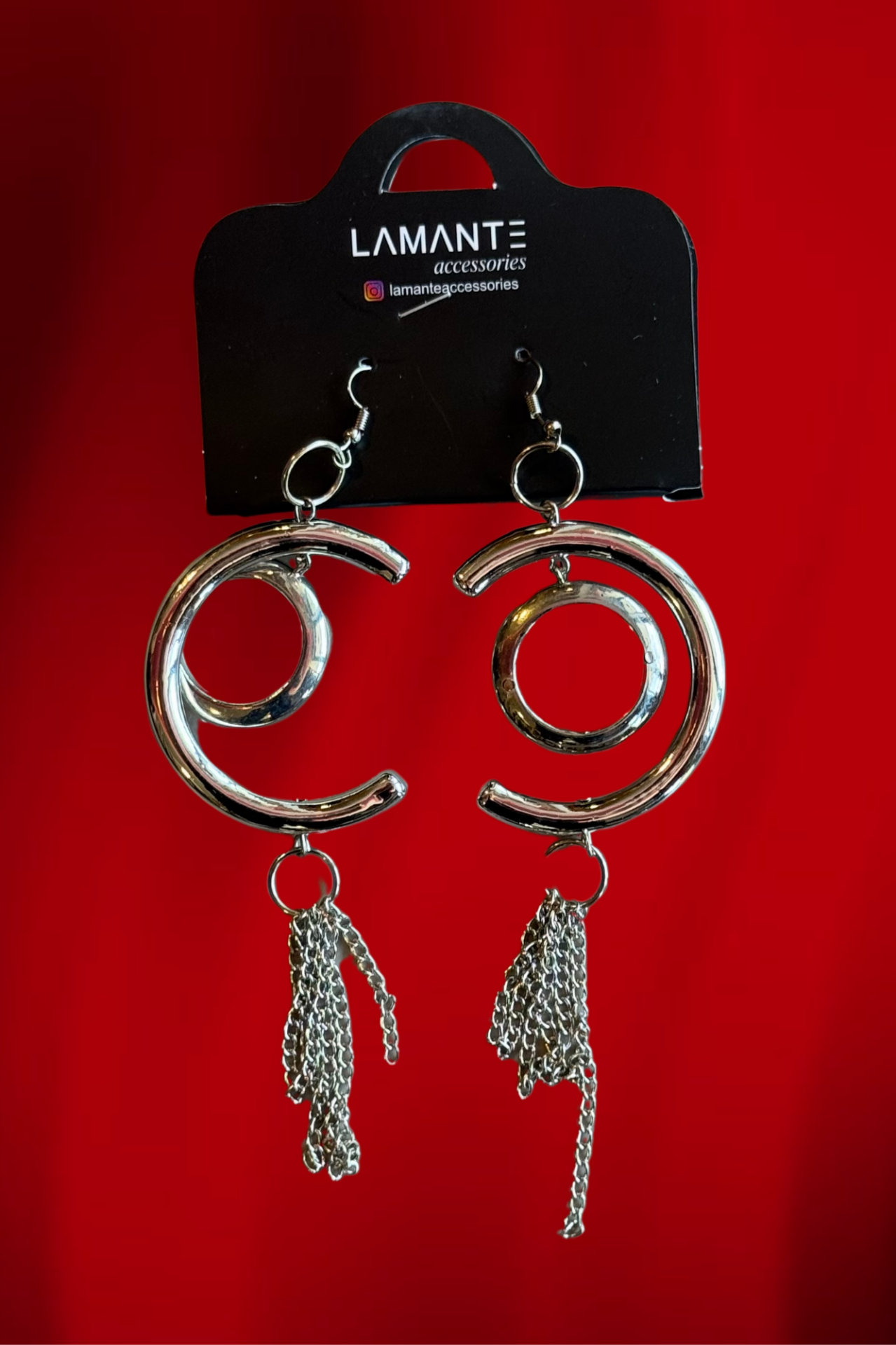 Lamante Yarım Ay Küpe- Silver
