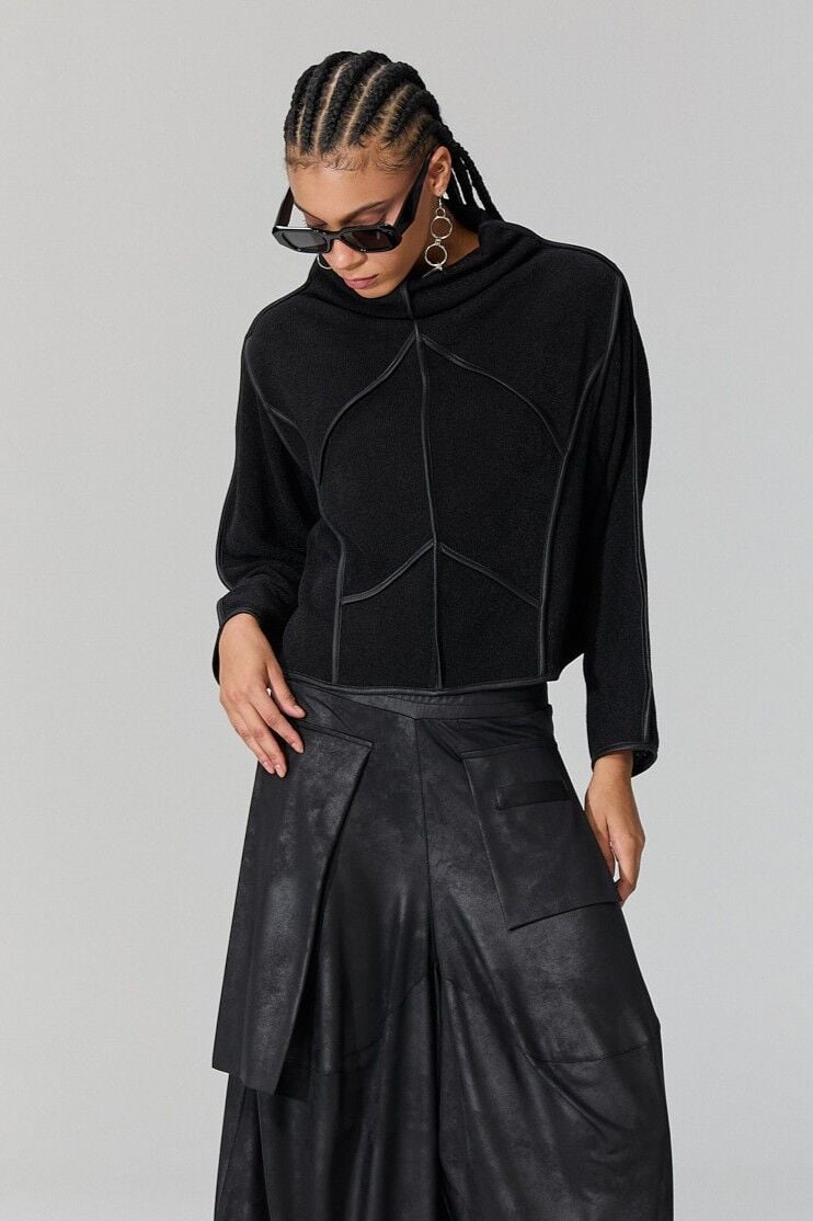 Lamante Teos Kahve Biyeli Bluz - Siyah