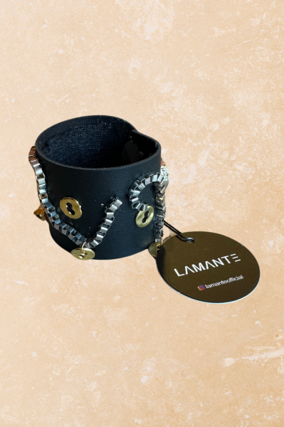 Lamante Button Bileklik - Siyah