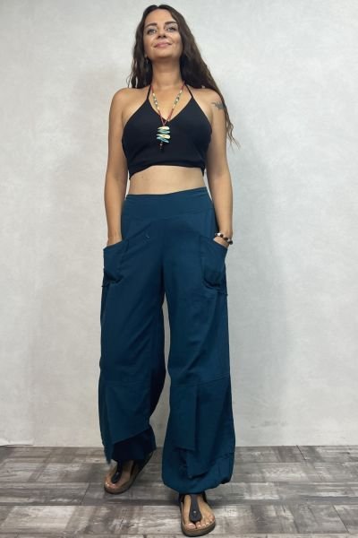 Mia Parçalı Pantolon - Petrol