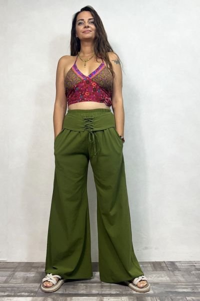 Fendi Kemerli Pantolon - Haki