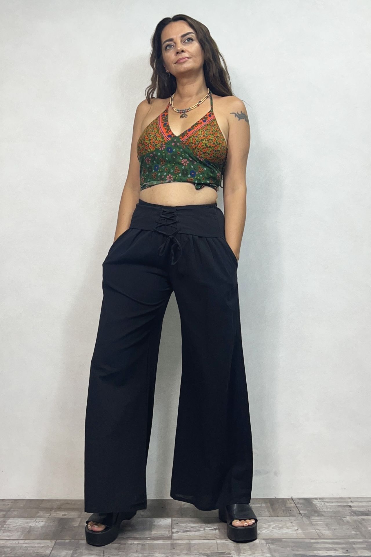 Fendi Kemerli Pantolon - Siyah