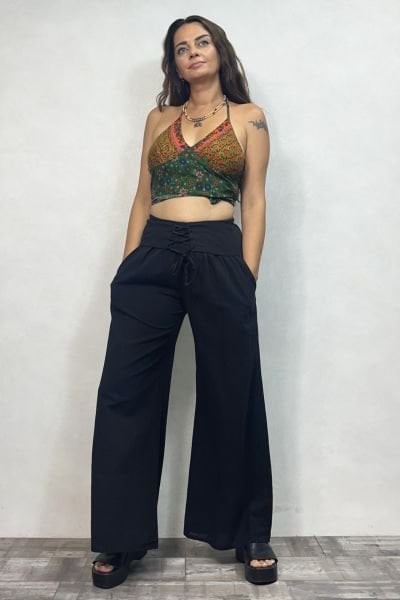 Fendi Kemerli Pantolon - Siyah