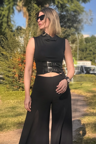 Lamante Cesar Kemer Detaylı Bluz - Siyah