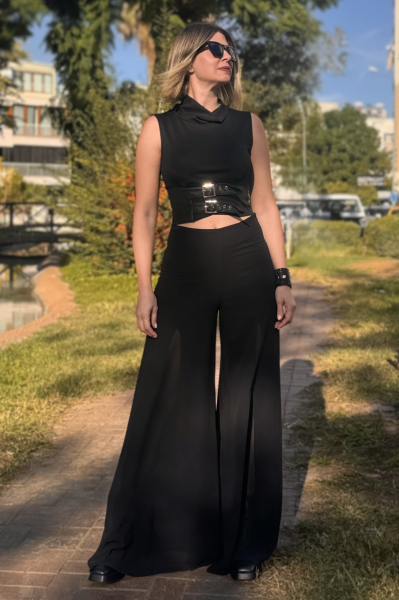 Lamante Cesar Kemer Detaylı Bluz - Siyah