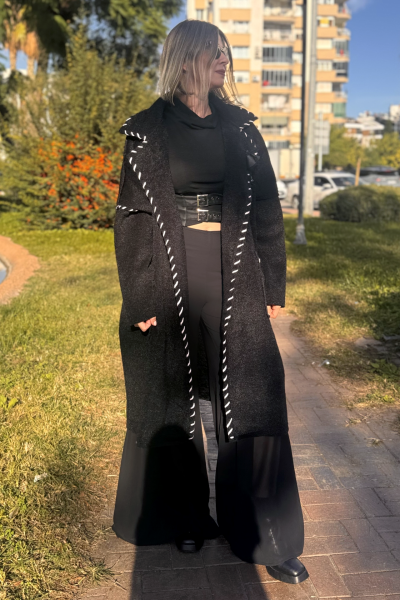 Lamante Charlote Yumoş Kaban - Siyah