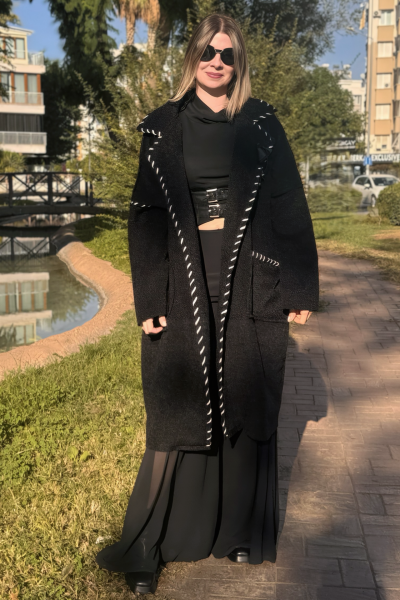 Lamante Charlote Yumoş Kaban - Siyah