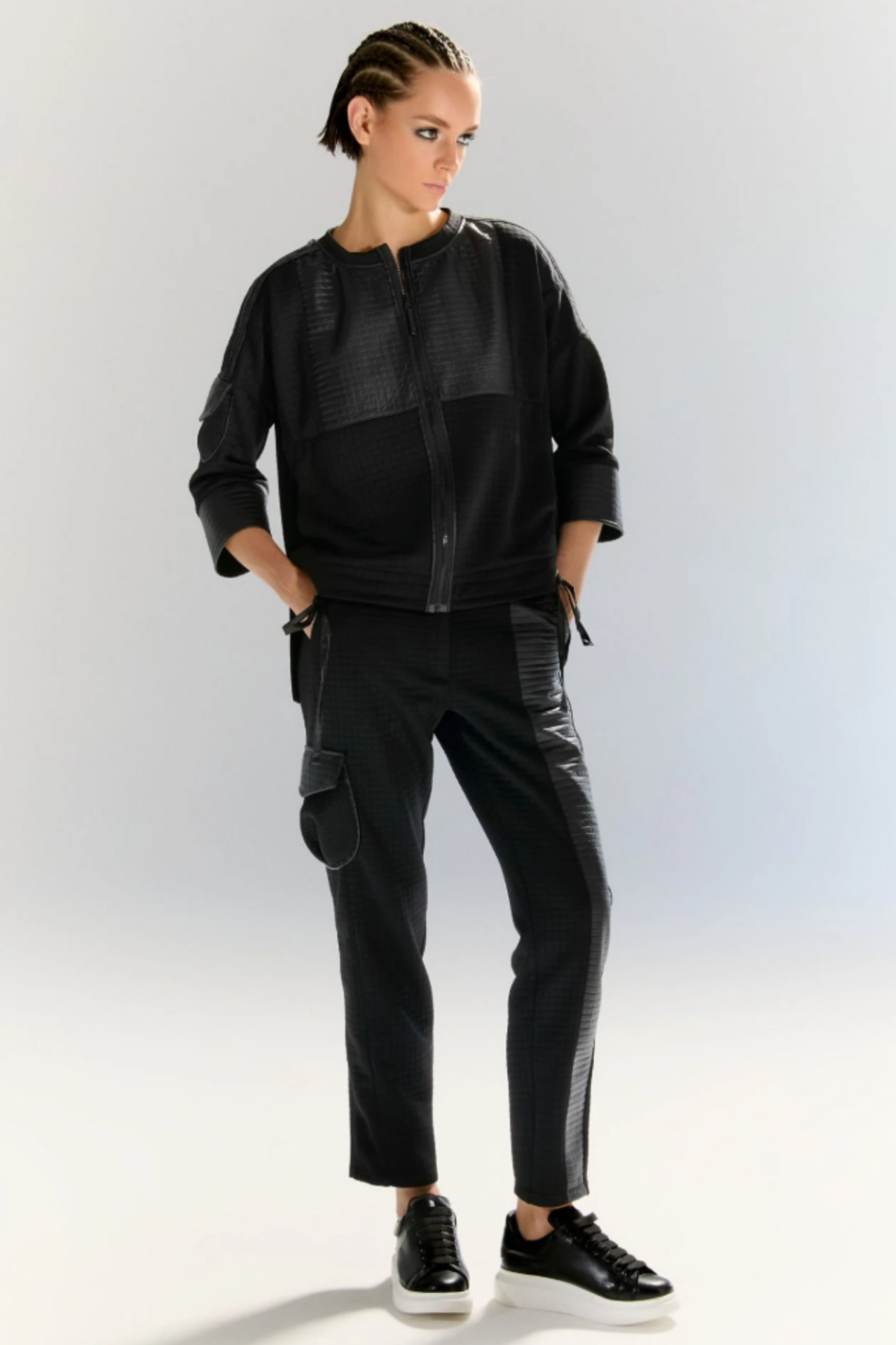 Lamante Fixed Kapitone Pantolon - Siyah