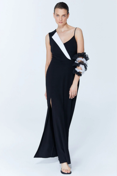 Lamante Elegant Tasarım Elbise - Siyah