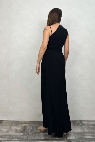 Lamante Elegant Tasarım Elbise - Siyah