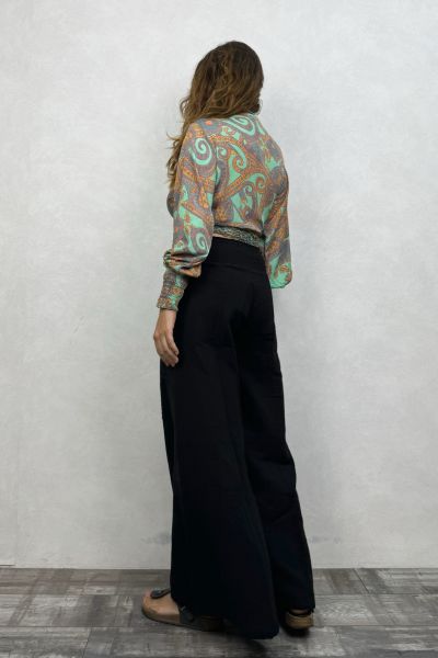 Halka Detaylı İpek Bolero Bluz - Yeşil