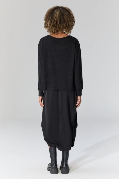 Lamante Chante Trikolu Elbise - Siyah