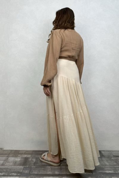 Due Müslin Bolero Praline - Kahve