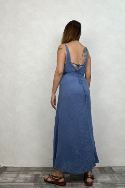 Afro Kaftan Elbise Moonlight Blue- Mavi