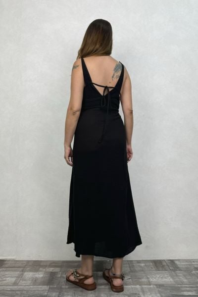 Afro Kaftan Elbise - Siyah