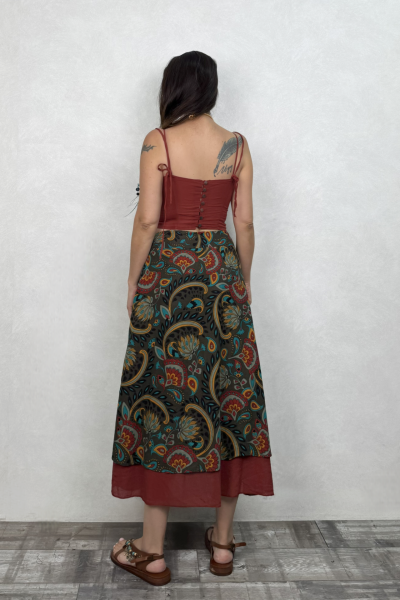 Luna Crop Bluz- Kiremit