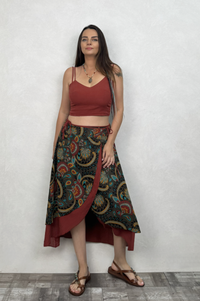 Luna Crop Bluz- Kiremit