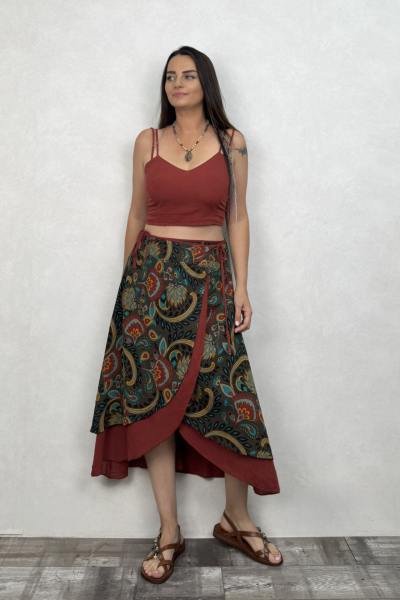 Luna Crop Bluz- Kiremit