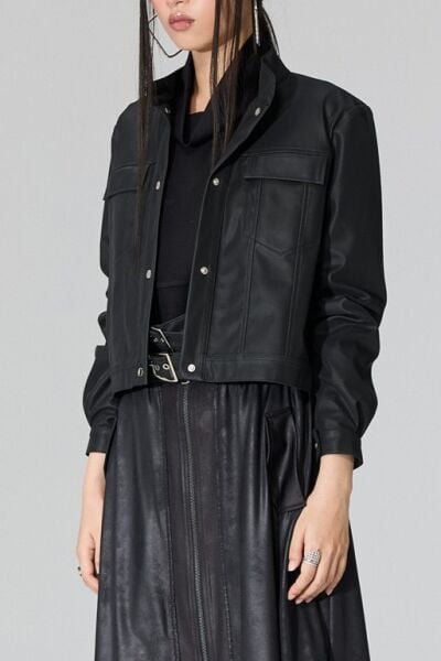 Lamante Dora Tasarım Ceket- Siyah