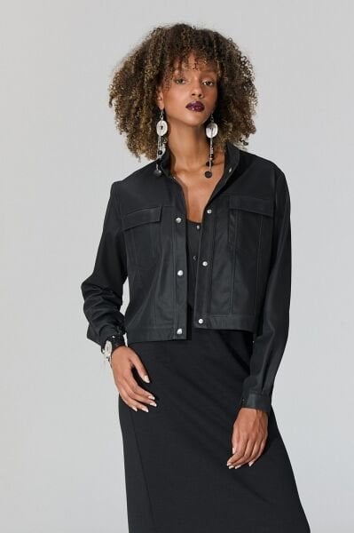 Lamante Dora Tasarım Ceket- Siyah