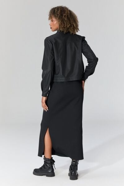 Lamante Dora Tasarım Ceket- Siyah