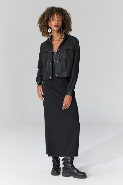 Lamante Dora Tasarım Ceket- Siyah