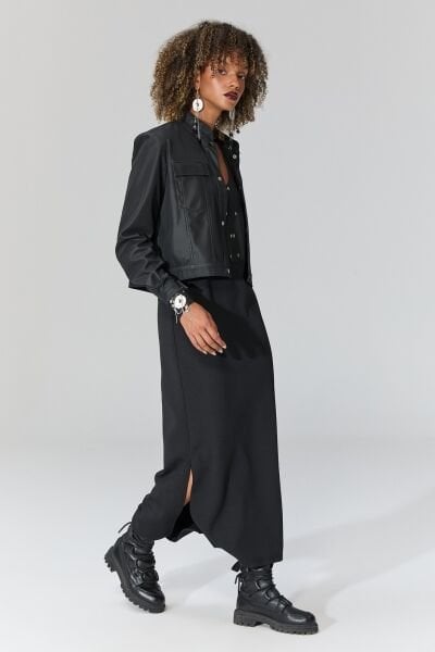 Lamante Dora Tasarım Ceket- Siyah