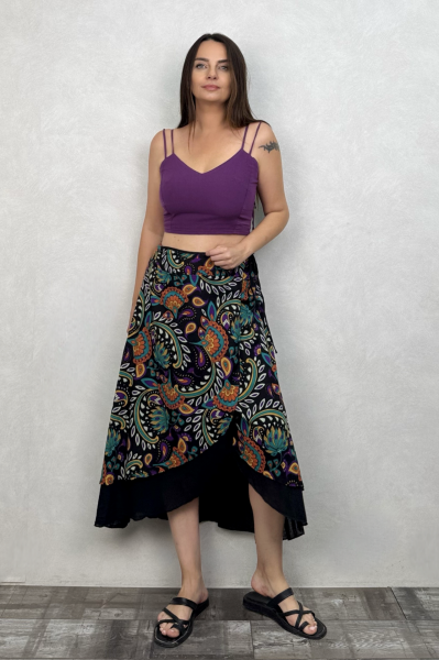 Luna Crop Bluz- Mor