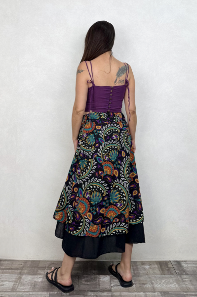 Luna Crop Bluz- Mor