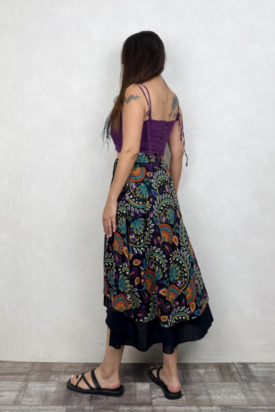 Luna Crop Bluz- Mor