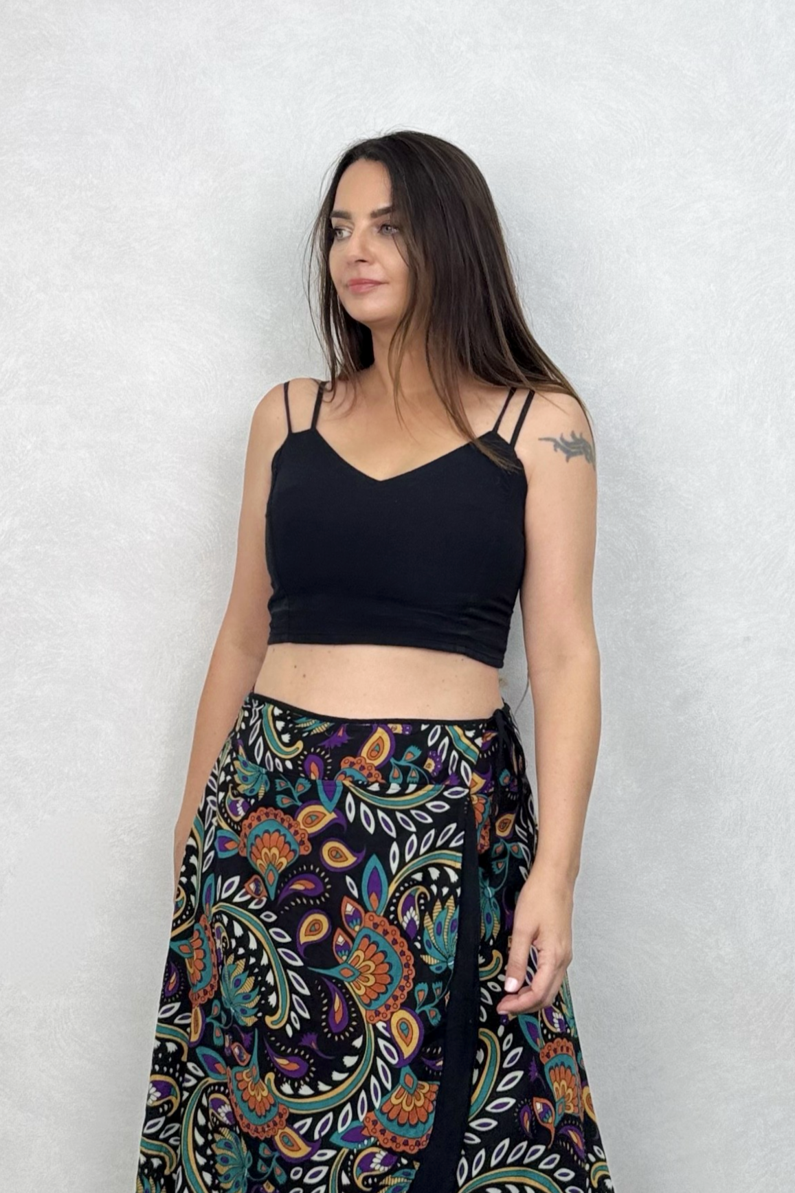 Luna Crop Bluz- Siyah