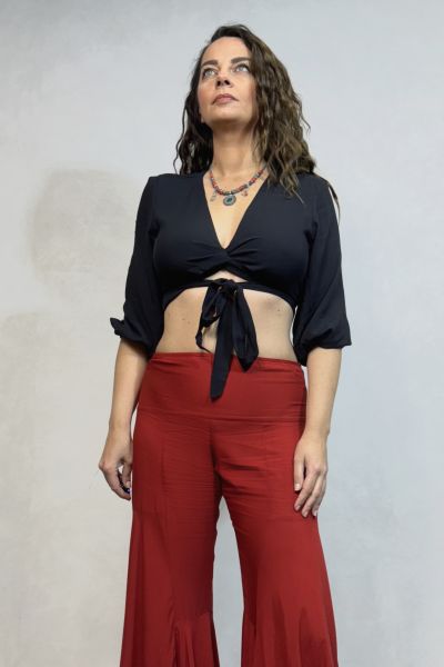 Donna Crop Bluz - Siyah