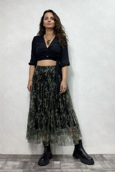 Donna Crop Bluz - Siyah