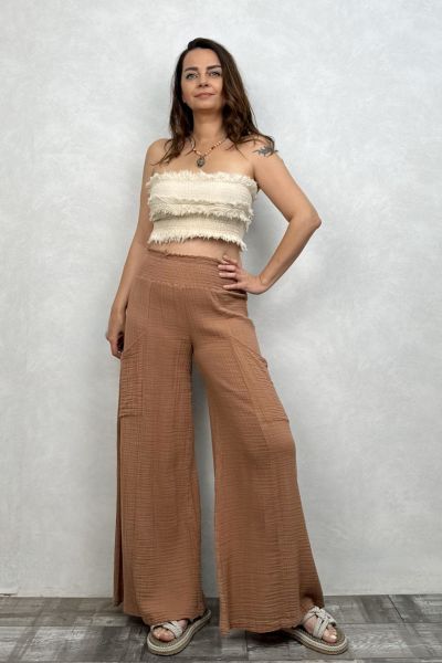 Tufty Müslin Crop - Bej