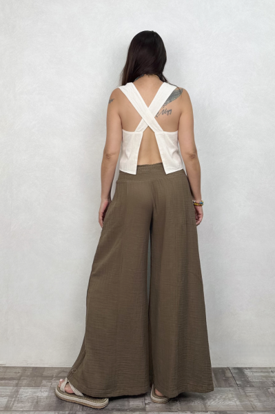 Bendis Müslin Pantolon Neutral Brown -Doğal Kahve
