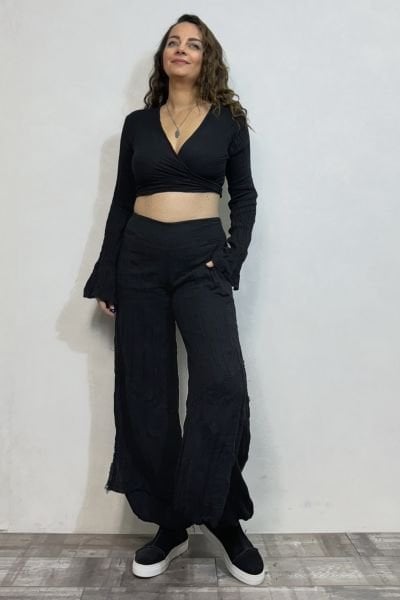 Mia Müslin Bluz - Siyah