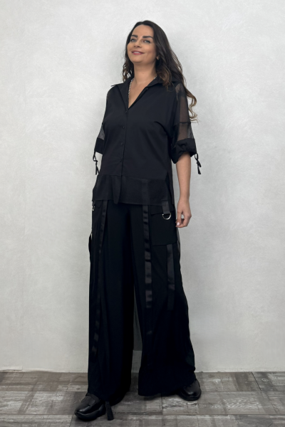 Lamante Ghost File Detaylı Gömlek - Siyah