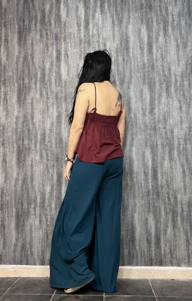 İp Askılı Mily Bluz - Bordo