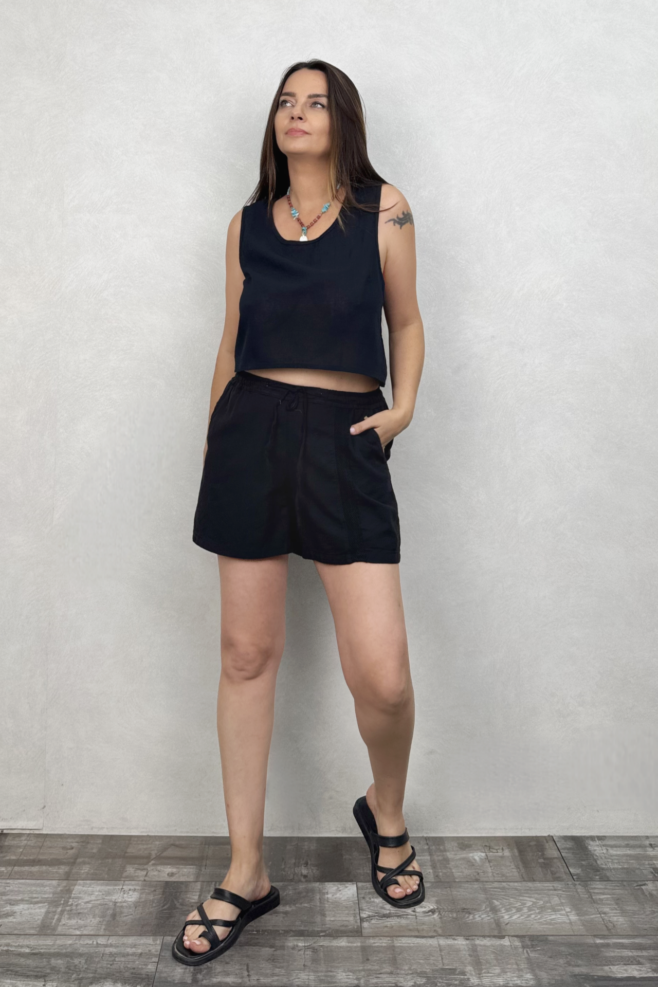 Lipa Kısa Şort - Siyah